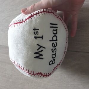 Kelly Baby My 1st (First) Baseball Plush with Built in Rattle 7" Toy New w/o Tag